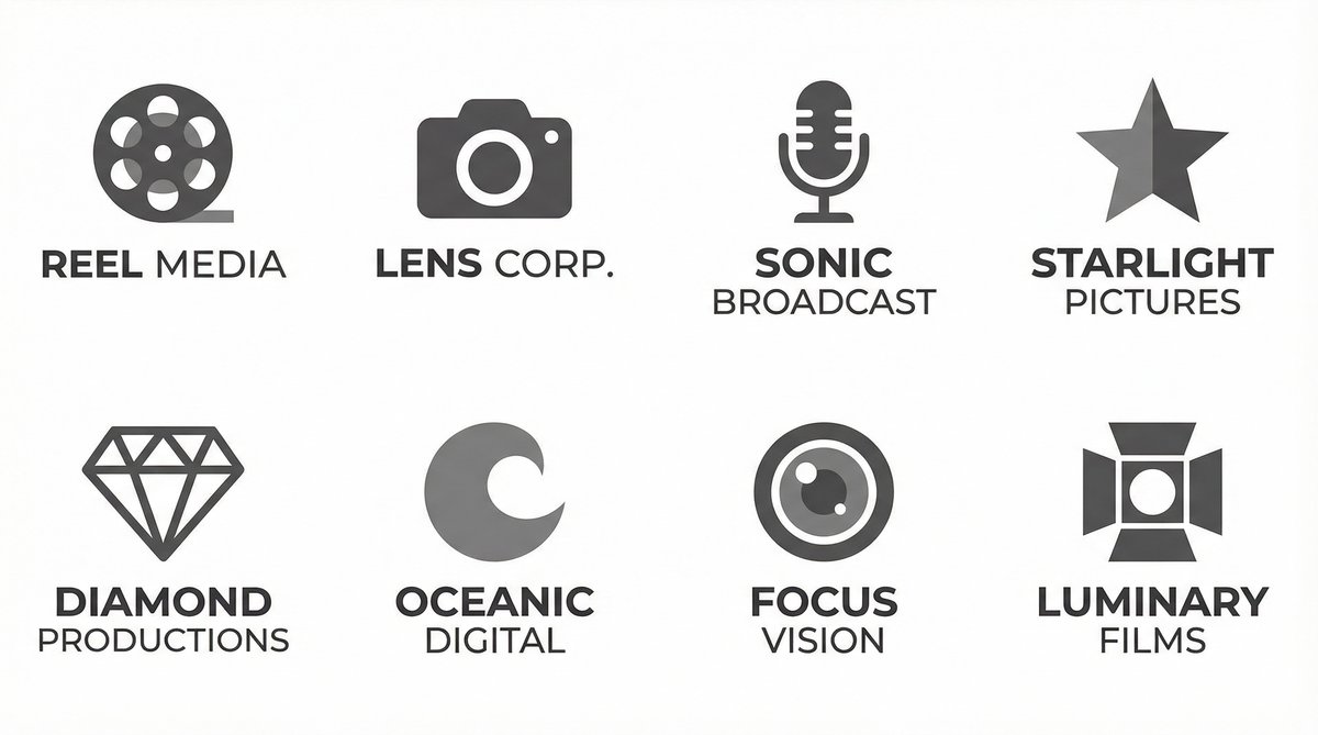 福利姬合作影视品牌Logo墙